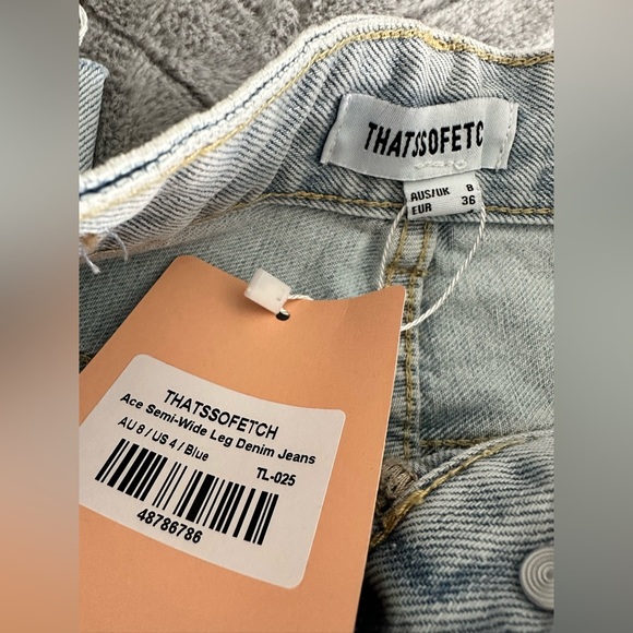 That’s So Fetch WIDE LEG DENIM JEANS - BLUE - Picture 6 of 6